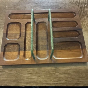 Vintage Mid Century Wooden Valet Tray Solid American Walnut